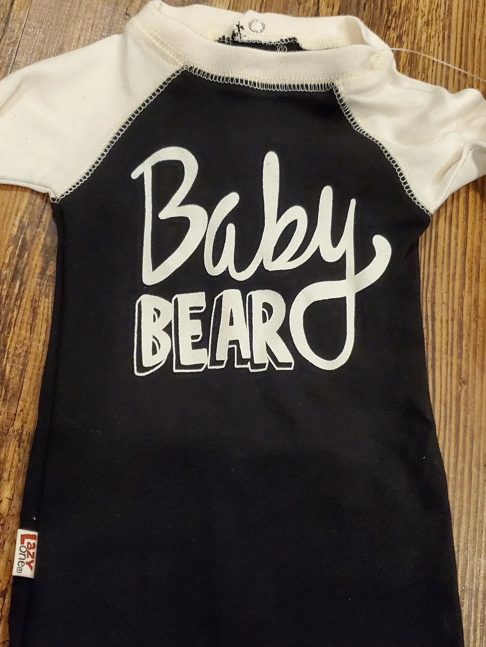 Lazy One Black and White Jackson Hole Bear Pocket Pajama Set